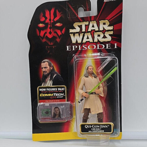 1998 Hasbro Star Wars: Episode 1 Qui-Gon Jinn Jedi‎ Duel Action Figure - Picture 4 of 7